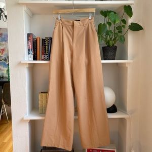 Forever 21 Wide Leg Beige Dress Pant